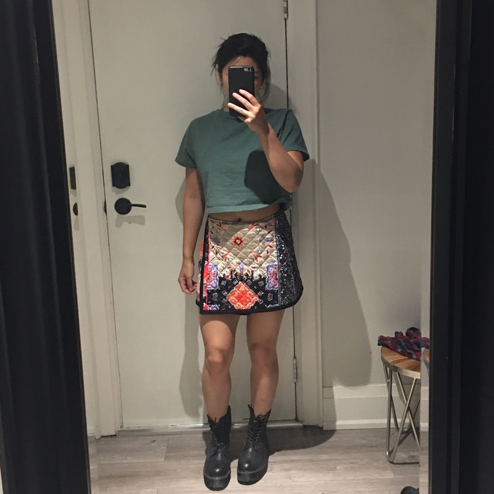 NWT unique Zara quilt skirt